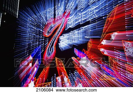 China, Sichuan, Seven Neon lights; Chongqing View Large Photo Image Picture - China, Sichuan, Seven Neon lights; Chongqing. Fotosearch