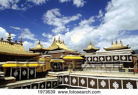 Stock Photo - China, Tibet, Lhasa, Potala Palace The Home Of The Dalai Lama.. Fotosearch