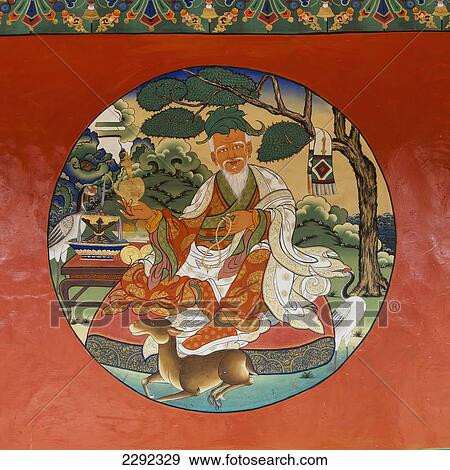 China, Xizang, Lhasa, Drepung Monastery, Wall painting View Large Photo Image Stock Photo - China, Xizang, Lhasa, Drepung Monastery, Wall painting. Fotosearch