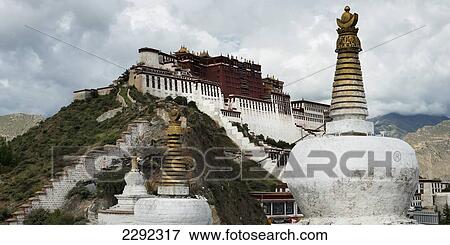 China, Xizang, Lhasa, Potala Palace View Large Photo Image Stock Photo - China, Xizang, Lhasa, Potala Palace. Fotosearch