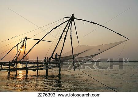 Chinese fishing nets; Fort Cochin, Kochi, Kerala, India View Large Photo Image Stock Image - Chinese fishing nets; Fort Cochin, Kochi, Kerala, India. Fotosearch