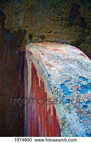 Stock Image - Chipped Adobe Color, New Mexico, Rustic Detail Of Door Canopy.. Fotosearch