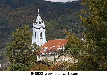 Chorherrenstift church, Duernstein in Wachau, Lower Austria, Austria View Large Photo Image Stock Image - Chorherrenstift church, Duernstein in Wachau, Lower Austria, Austria. Fotosearch
