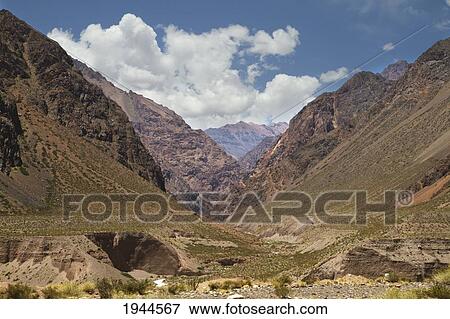 Stock Photo - Chorrillos Range of the Andes Mountains, Mendoza, Argentina. Fotosearch