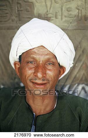 Stock Image - Chris Caldicott/Axiom Local Man Luxor Egypt. Fotosearch