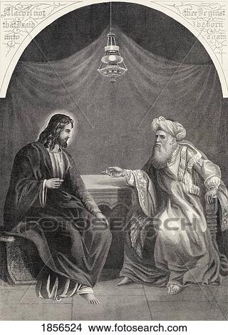 Christ And Nicodemus From The National Illustrated Family Bible Published C1870 View Large Photo Image Picture - Christ And Nicodemus From The National Illustrated Family Bible Published C1870. Fotosearch