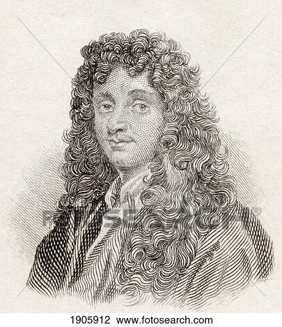 Stock Image - Christiaan Huygens, 1629 To 1695. Dutch Mathematician, Astronomer, Physicist, Horologist And Writer Of Early Science Fiction. From Crabb's Historical Dictionary Published 1825.. Fotosearch