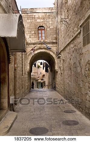 Christian Quarter Street; Jerusalem, Israel View Large Photo Image Stock Photography - Christian Quarter Street; Jerusalem, Israel. Fotosearch