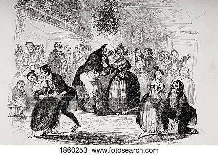 Christmas Eve At Mr. Wardle's. Illustration From The Charles Dickens Novel The Pickwick Papers By H. K. Browne Known As Phiz View Large Photo Image Stock Image - Christmas Eve At Mr. Wardle's. Illustration From The Charles Dickens Novel The Pickwick Papers By H. K. Browne Known As Phiz. Fotosearch