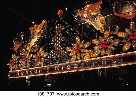 Christmas Lights On The Bank Of China View Large Photo Image Stock Photo - Christmas Lights On The Bank Of China. Fotosearch