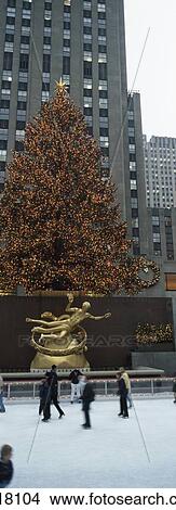 Christmas Tree, Skaters On Ice Rink View Large Photo Image Picture - Christmas Tree, Skaters On Ice Rink. Fotosearch