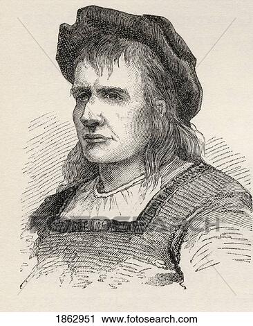 Stock Image - Christopher Columbus C. 1451 To 1506. Genoese Navigator, Colonizer And Explorer. From The Book A Brief History Of The United States Published By A. S. Barnes And Company Circa 1885.. Fotosearch