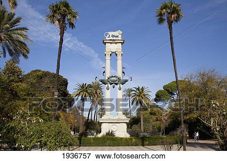 Christopher Columbus Monument; Sevilla Andalucia Spain View Large Photo Image Stock Photo - Christopher Columbus Monument; Sevilla Andalucia Spain. Fotosearch