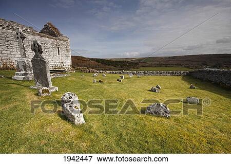 Church And Cemetery Ruins; Carran County Clare Ireland View Large Photo Image Stock Photo - Church And Cemetery Ruins; Carran County Clare Ireland. Fotosearch