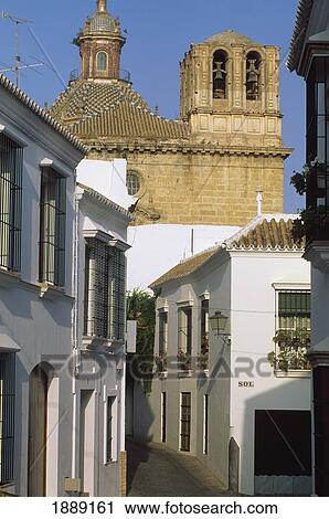 Church And Houses In Empty Street View Large Photo Image Stock Image - Church And Houses In Empty Street. Fotosearch