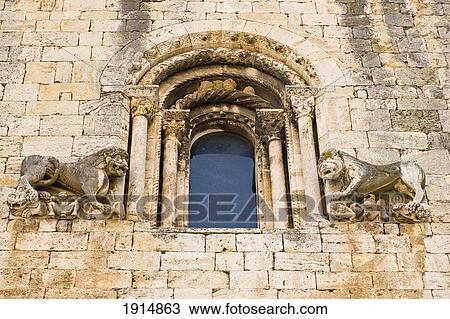 Stock Image - Church Facade In Besalu Village. Fotosearch