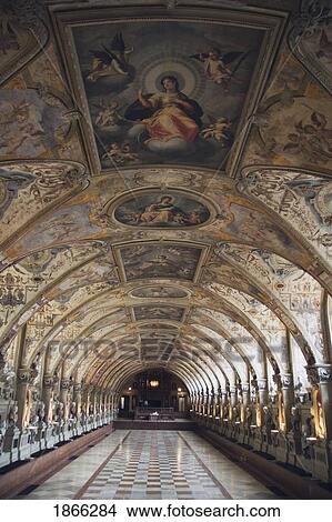 Picture - Church Hall And Painted Ceiling, Munich, Germany. Fotosearch