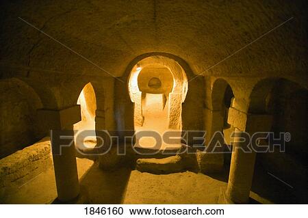 Church In Ancient Underground City; Nevsehir, Cappadocia, Turkey View Large Photo Image Stock Image - Church In Ancient Underground City; Nevsehir, Cappadocia, Turkey. Fotosearch