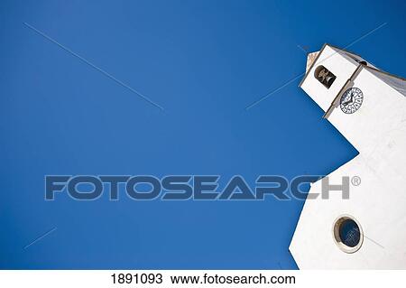 Stock Image - Church In Calella Fishing Village. Fotosearch