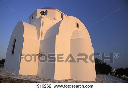 Stock Image - Church In Kastro Antiparos. Fotosearch