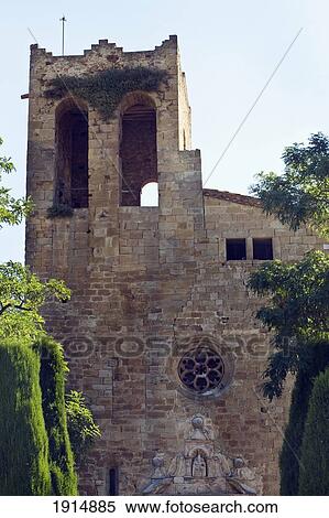 Stock Photography - Church In Medieval Village Of Pals. Fotosearch