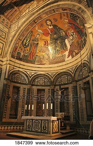 Stock Photo - Church Interior; Florence, Tuscany, Italy. Fotosearch