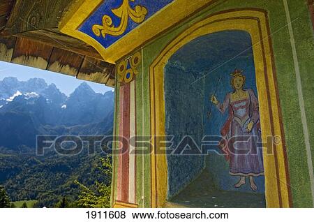 Church Mural In Kranska Gora, Close Up, Triglav National Park, Slovenia View Large Photo Image Stock Photo - Church Mural In Kranska Gora, Close Up, Triglav National Park, Slovenia. Fotosearch