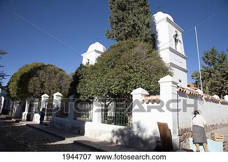 Stock Photo - Church of La Candelaria, Humahuaca, Jujuy, Argentina. Fotosearch
