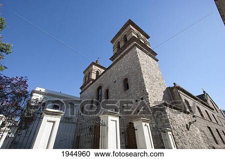 Stock Image - Church of La Compania in the 'Manzana Jesu? tica' (Jesuit Block) of the City of Cordoba, Argentina. Fotosearch