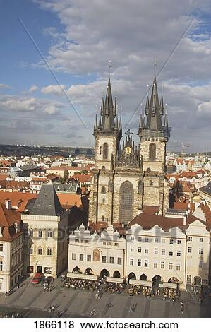 Church Of Our Lady Before Tyn, Prague, Czech Republic View Large Photo Image Stock Photo - Church Of Our Lady Before Tyn, Prague, Czech Republic. Fotosearch