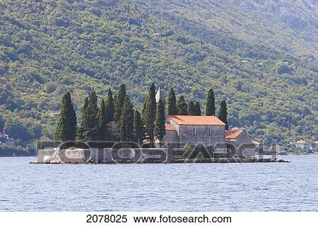 Stock Photography - Church Of Our Lady Of The Rock, Perast, Monte. Fotosearch