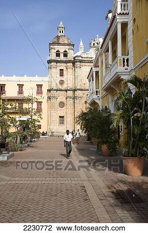 Church Of San Pedro Claver Church, Cartagena, Colombia. View Large Photo Image Stock Image - Church Of San Pedro Claver Church, Cartagena, Colombia.. Fotosearch