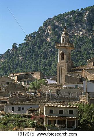 Church Of Sant Bartomeu Valldemosa View Large Photo Image Stock Photography - Church Of Sant Bartomeu Valldemosa. Fotosearch