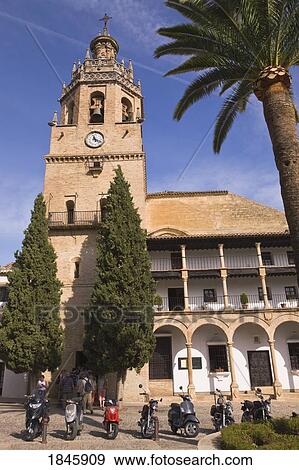 Church Of Santa Maria La Mayor; Ronda, Malaga Province, Spain View Large Photo Image Stock Photo - Church Of Santa Maria La Mayor; Ronda, Malaga Province, Spain. Fotosearch