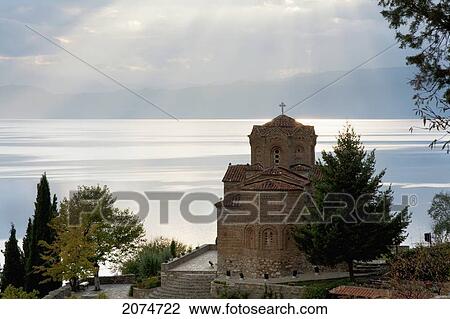 Church Of St. Jovan (St. John The Theologian) At Kaneo And Ohrid Lake At Sunset, Ohrid, Macedonia View Large Photo Image Stock Image - Church Of St. Jovan (St. John The Theologian) At Kaneo And Ohrid Lake At Sunset, Ohrid, Macedonia. Fotosearch