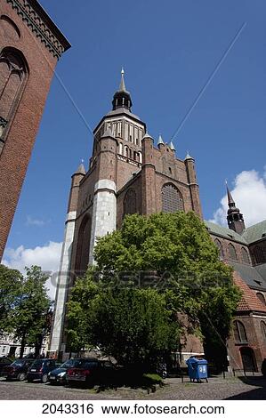 Stock Photograph - Church Of St. Mary, Stralsund, Germany. Fotosearch