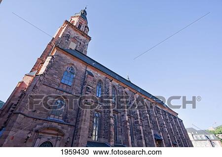 Stock Image - Church Of The Holy Spirit In Heidelberg, Germany. Fotosearch