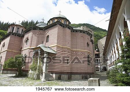 Stock Photo - Church of the Nativity of the Virgin, Rila Monastery, Blagoevgrad, Bulgaria. Fotosearch