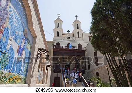 Stock Photograph - Church Of The Virgin Mary Or Hanging Church, Cairo, Al Qahirah, Egypt. Fotosearch