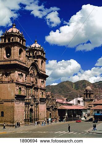Picture - Church On Plazza De Armas. Fotosearch