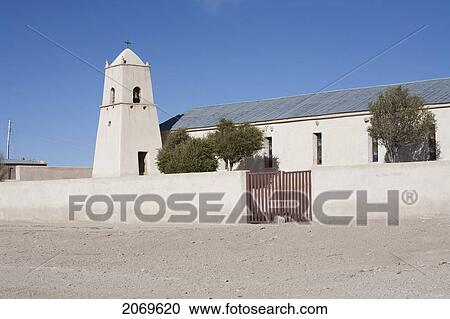 Stock Image - Church, San Juan, Potosi Department, Bolivia. Fotosearch