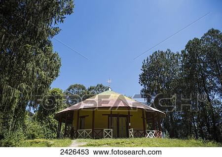 Stock Image - Church situated in Wenchi crater, to the west of Addis Ababa; Ethiopia. Fotosearch