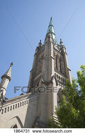 Stock Image - Church Steeple, Toronto, Ontario, Canada. Fotosearch