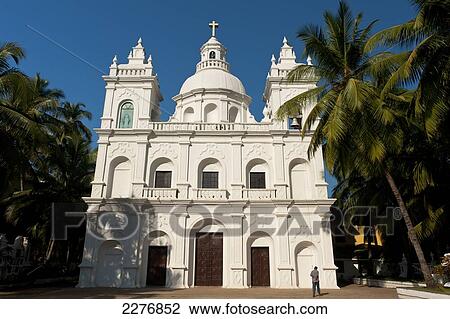 Church surrounded by palm trees; Goa, India View Large Photo Image Stock Image - Church surrounded by palm trees; Goa, India. Fotosearch