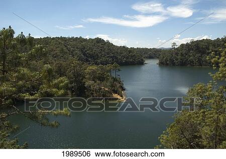 Stock Photograph - Cinco Lagos, Lagos De Montebello National Park, Chiapas, Mexico. Fotosearch