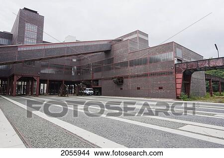 Circulating Plant Of Shaft 12 In The Zollverein Coal Mine Industrial Complex, Essen, North Rhine-Westphalia, Germany View Large Photo Image Picture - Circulating Plant Of Shaft 12 In The Zollverein Coal Mine Industrial Complex, Essen, North Rhine-Westphalia, Germany. Fotosearch