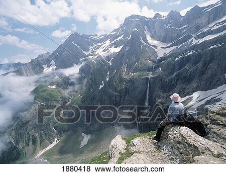 Stock Photo - Cirque De Gavernie And Highest Waterfall, Pyrenees. Fotosearch