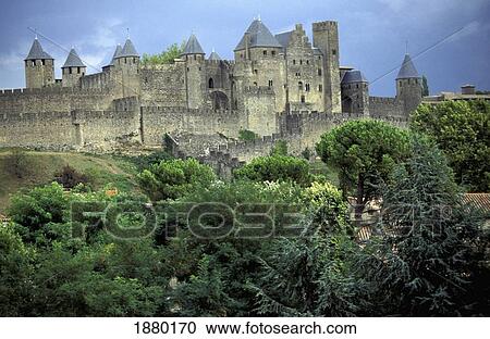 Stock Image - Cite In Carcassonne (World Heritage Site). Fotosearch