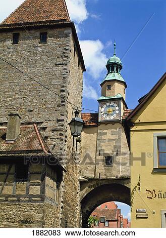 Stock Image - City Gate And Tower. Fotosearch
