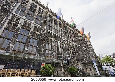 Stock Photograph - City Hall, Aachen, Germany. Fotosearch